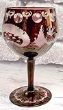 Egermann Egermann Weinglas antik, geschliffen Wein, Sherry, Glas Böhmisches Glas rubin rot Antik Glas Sammler Glas gebraucht Zustand wie neu Höhe ca. 13 cm