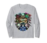 Terraria Boss Rush: Hardmode Edition Manga Larga, Unisex para adultos, Gris Jaspeado, M