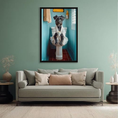 Impression toile schnauzer géant : art mural salon 50x76 cm