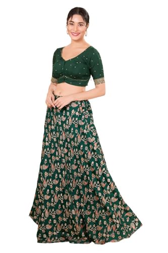 Image of Vamas Women's Art Silk Front Open Saree Blouse | Scallop Embroidered Sleeves & Yoke Designer Blouse | Stylish EthnicBlouse for Wedding & Festive Occasions
