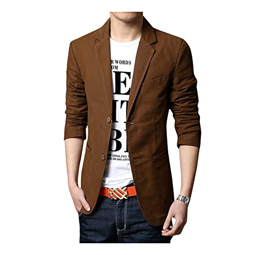 Blazer masculino, casaco esportivo slim com dois botões, plus size, com bolsos, paletó masculino, Ca