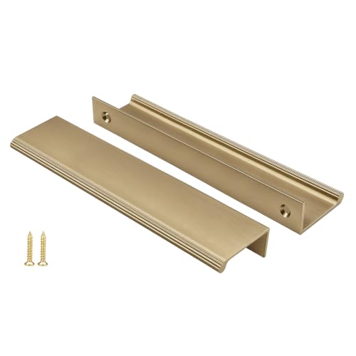Peaha 10 Pack 5-1/16" Champagne Bronze Cabinet Pulls Finger Pulls