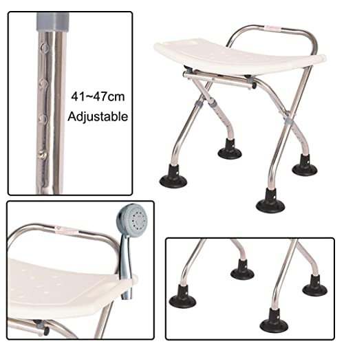 Siège de douche pliable ergonomique avec dossier antidérapant