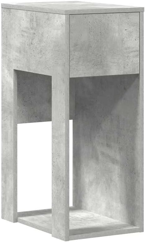 Eleganz Armario para ordenador con cajón, gris hormigón, 30 x 44 x 74 cm, armario de trabajo de madera para oficinas grandes, estable y ahorra espacio