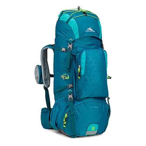High Sierra Titan Internal Frame Pack, Sea/Tropic Teal/Zest, 55-Liter Female