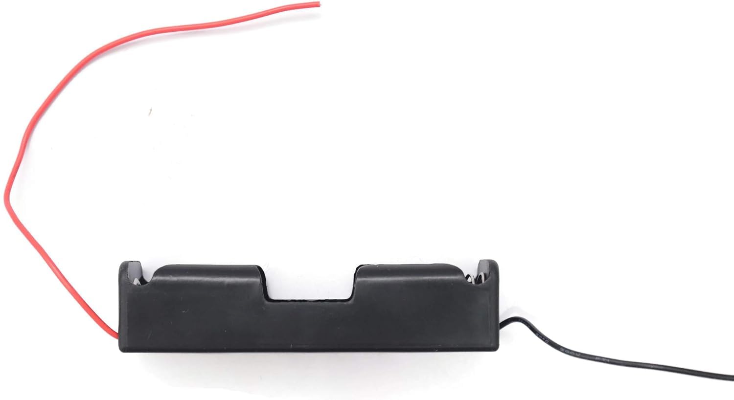 UNIVERSAL HUB 18650 Single Cell Lithium Battery Holder - for 3.7V li-ion Plastic case with Lead Wire Hard pin Spring Retention - Black PACK OF 2 - Image 2 thumbnail