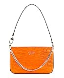 Mit dieser GUESS Handtasche werden Träume wahr! Die edle Krokolederoptik ist ein absolutes Fashion-Highlight! Die Handtasche mit schickem Kettendetail vervollständigt Ihren Look bestens. Hiermit treffen Sie eine tolle Entscheidung. Maße: 22,5 x 13,5 x 4,5 cm