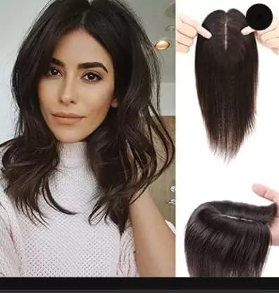 Good Length 2 Clip Black Hair Topper Hair Extension - Length: 18 Inch-picture-12