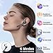 Bluetooth Headset V5.3, Wireless Freisprech Telefon mit CVC 8.0/ENC Dual Mic, APTX, Mute Zwei-Geräte-Verbindung Headset Handy, 90 Std Spielzeit Bluetooth Ohrhörer mit Ladebox für Geschäft/Trucker Grau