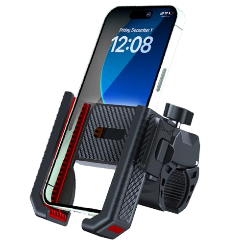 Porta Cellulare Moto Bici Mtb Moto Alluminio Moto Antivibrazione Adatto Per Biciclette Moto Bici Elettriche Per Tutti Gli Smartphone Da 4.5-7 Pollici