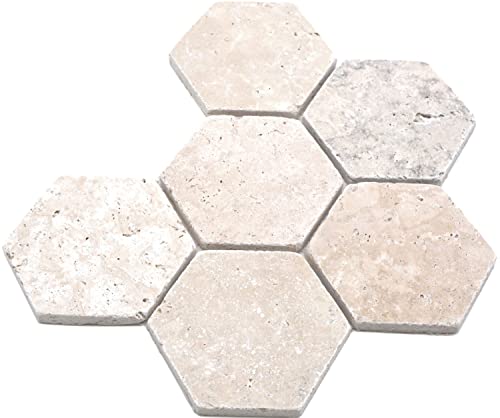 Mosaico travertino de piedra natural para pared, suelo, cocina, baño, ducha