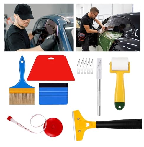 Miniatura 3 de 7piezas Herramientas De Papel Pintado,Incluidas Herramientas De Corte,Raspador De Goma,Raspador De Pintura,Cepillo,Cinta Métrica,Herramientas Para Papel Tapiz,Herramientas Para Película De Papel Tapiz