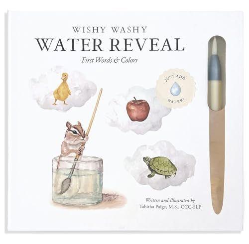 Image of Wishy Washy (Water Reveal Edition): A Reusable Water Reveal Activity Book Teaching First Words and Colors (Tabitha Paige Children's Book Series)