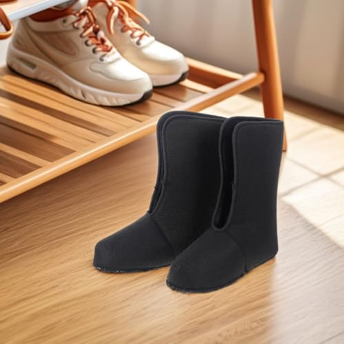 ibasenice Warm Boot Liners for Men Winter Boots Soft Insulated Shoe Liners Comfortable Cold Weather Protection for Fishing Hiking 12.2X10.8X4.3In - Thumbnail 2