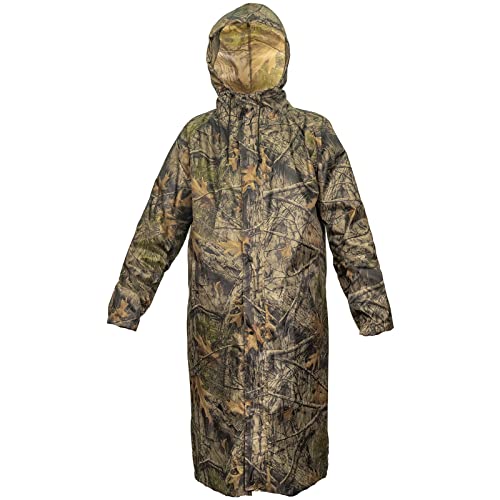 LOOGU Rain Jacket with Hood, Lightweight Long Raincoat, Camo Rain Poncho Waterproof for Men