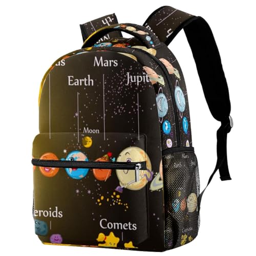 Sac à dos système solaire multicolore 29.4x20x40cm pour garçon