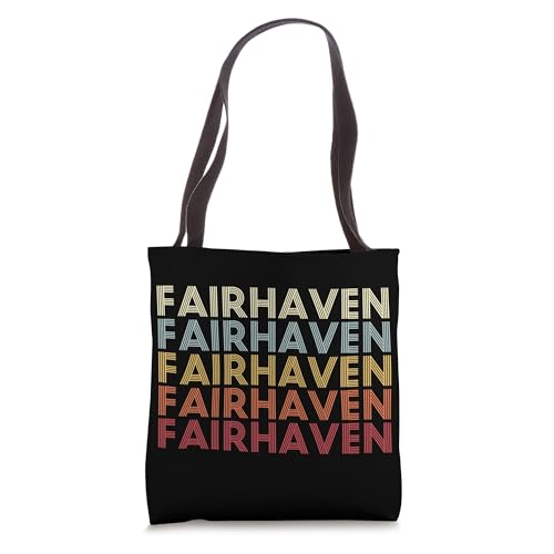 Fairhaven Massachusetts Fairhaven MA Retro Vintage Text Tote Bag