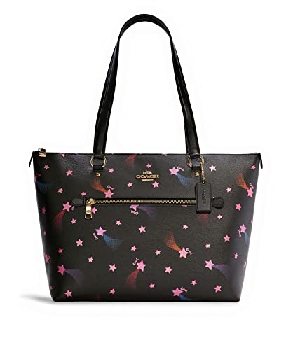 Coach Womens Gallery Tote Shoulder Bag With Disco Star Print Black Multi #TOP28