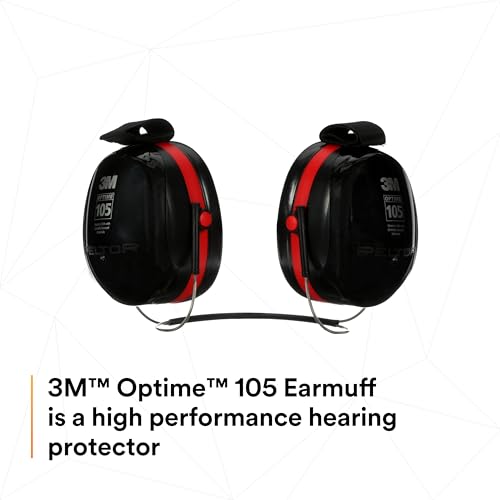 Image of 3M Peltor Optime 105 Behind-the-Head Earmuff, Factory, One Size