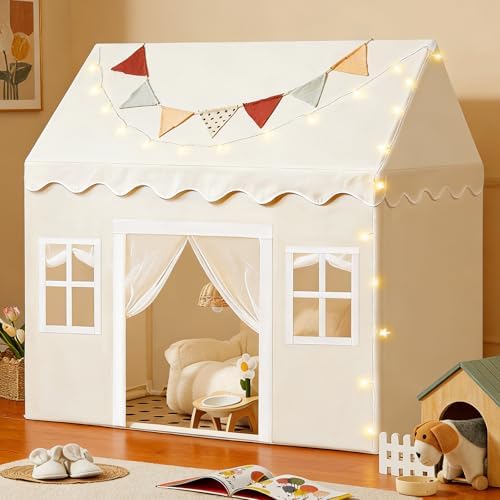 Tiny Land Kids Play Tent with Padded Mat & LED Lights, Ages 3+