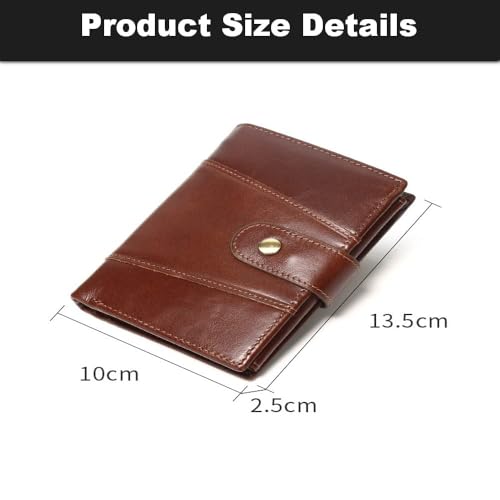 Business Minimalist Splicing Horizontal and Vertical Top Layer Leather Wallet with Credit Card Slots3