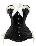Robusto doppio corsetto d'acciaio disossato per una perfetta figura a clessidra. Questo corsetto può disegnare in vita e appiattire la pancia ed è adatto per il Tight-Lacing, Shaping e Waist Training. Questo corsetto fornisce anche un solido supporto per la lombare, la parte centrale e inferiore della schiena. Può anche aiutare nella correzione della postura se lo indossate durante il lavoro.