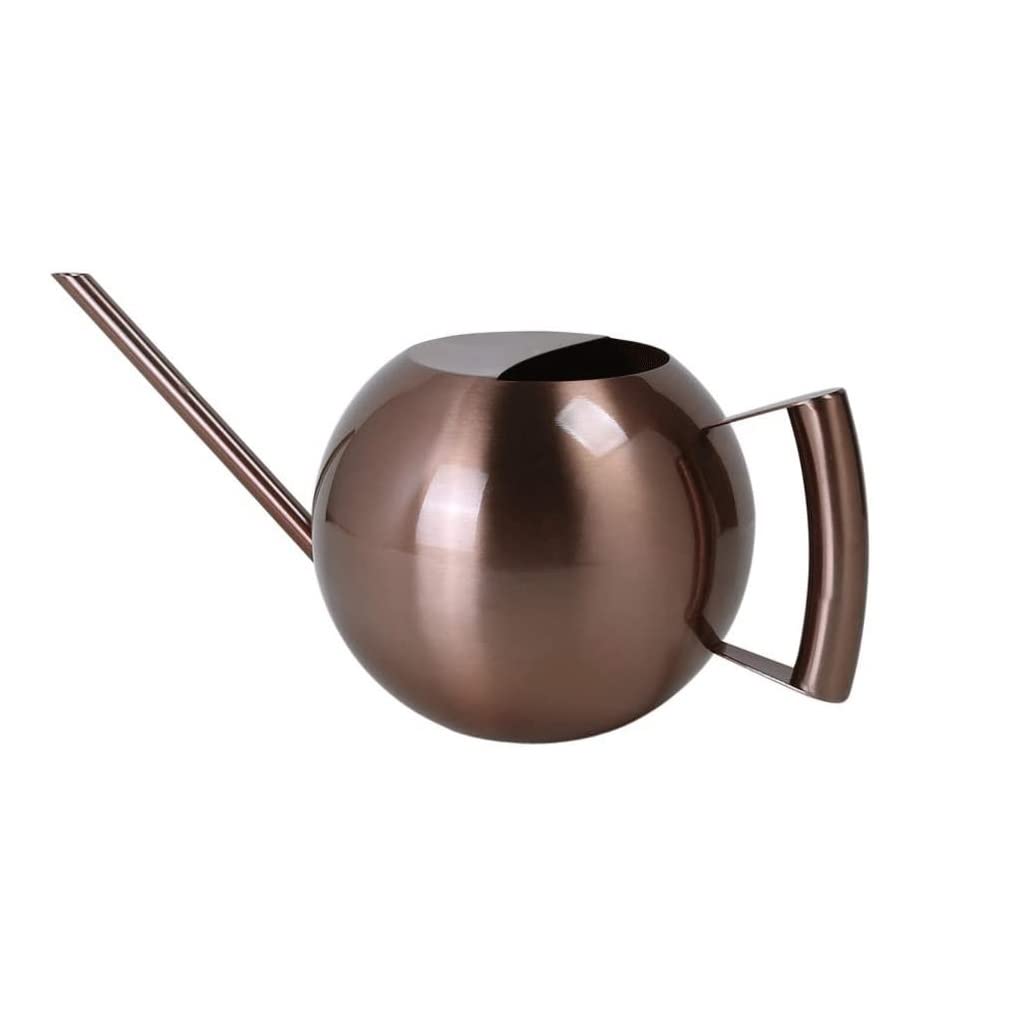 Regadera, Decorativa Moderna Regadera De Boca Larga Acero Inoxidable, Dorada, for Plantas Interior, for Jardín Bonsái Latas de Riego(A)