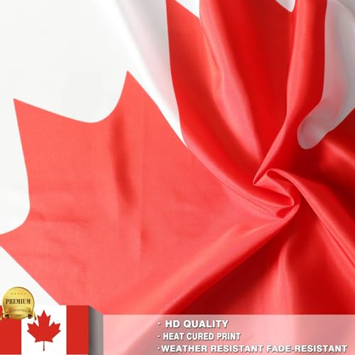 Premium Canada Flag 3X6 Ft Official Proportion1:2 - Quadruple Stitched Fly Ends 100D Thick Polyester Canadian Flags-CA Drapeau 36X72inch Banner… by rhungift - Image 4
