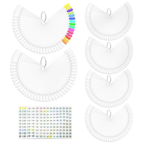 300 Piezas Muestrario de Uñas para Pintar con Pegatinas Digitales, Soportes de Exhibición de Esmalte,Uñas Falsa Muestras Mostrador Display