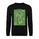 Spreadshirt® Sesame Street 5 Rue Sésame Mordicus Poubelle Sweat-Shirt Unisexe, XXL, Noir
