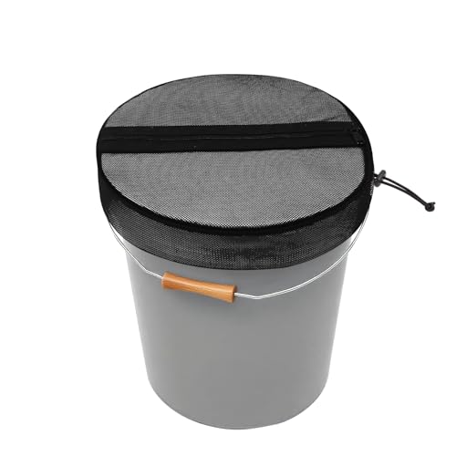 5 Gallon Bucket Multi-Purpose Adjustable Lid Cover with Mesh Opening – Ideal for Fishing, Bait Storage, or Trash Can Conversion (1)