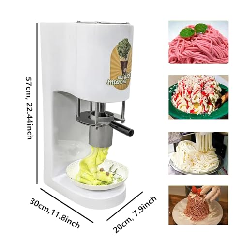 flatpincololee Softeismaschine für Zuhause – Eismaschine aus Edelstahl mit 4 Formen, 420 ml Fassungsvermögen, Fruchtsorbetmaschine für Eisdielen und Dessertläden,White – Bild 6
