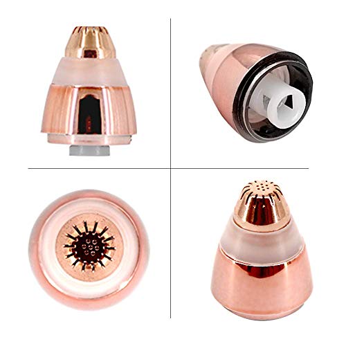Eyebrow Hair Remover Replacement Heads: Compatible with Finishing Touch Flawless Women Eyebrow Hair Remover Trimmer Blades Painless, with Cleaning Brush, As Seen On TV 18K Gold-Plated Gold 6 Count