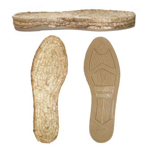 SALAS - Plataforma Suelas Esparto con Plataforma para Alpargatas para Coser con 3 CM DE Altura por Pares Color: Unico Talla: 38