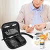 MEDMAX Diabetic Travel Case with Handle Strap (Upgrade Version), Portable Glucose Monitor & Insulin Diabetes Storage Organizer Carrying Bag for Test Strips, Blood Glucose Monitor (Case Only) Black