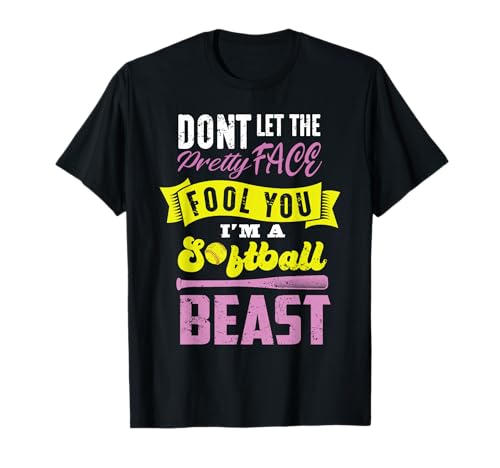 Funny Fastpitch Girls Catcher Softball Game Gift Women Kids T-Shirt