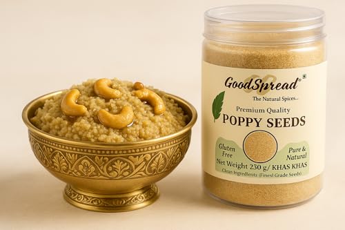 Image of GoodSpread Natural Poppy Seeds 250 gm - Grade A Khas Khas for Health & Wellness | 100% Organic & Nutrient-Rich