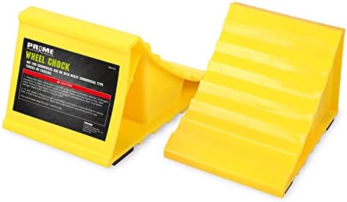 PR1ME Wheel Chocks, Non Slip Base, Suitable for Most Tyre Sizes, Ideal Chocks for RV, Trailer, Without Rope, Lightweight, Easy to Carry, Helps Keep Your RV Trailer in Place