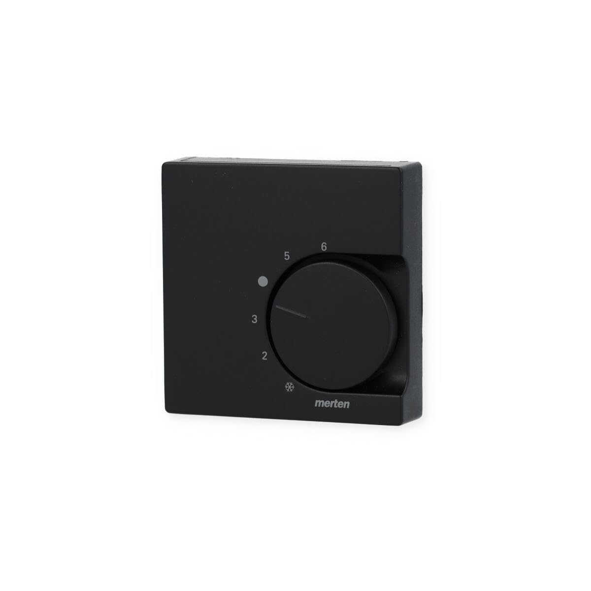 Merten MEG5762-0403 Central Plate for Room Temperature Controller Insert with Alternating Contact, Matte Black, System M