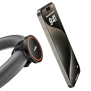 A2C Gym Fitness Phone Mount for MagSafe – 17 N52 Strong Magnets Stable and Secure Phone Mount with Adjustable Strap, Compatible with Gym Equipment, Stroller, Shopping Cart, Exercise Bikes