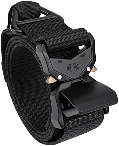 MOZETO Tactical Belt for Men 1.5" Nylon Combat Work Emt Heavy Duty Belt with Quick Release Talon Buckle