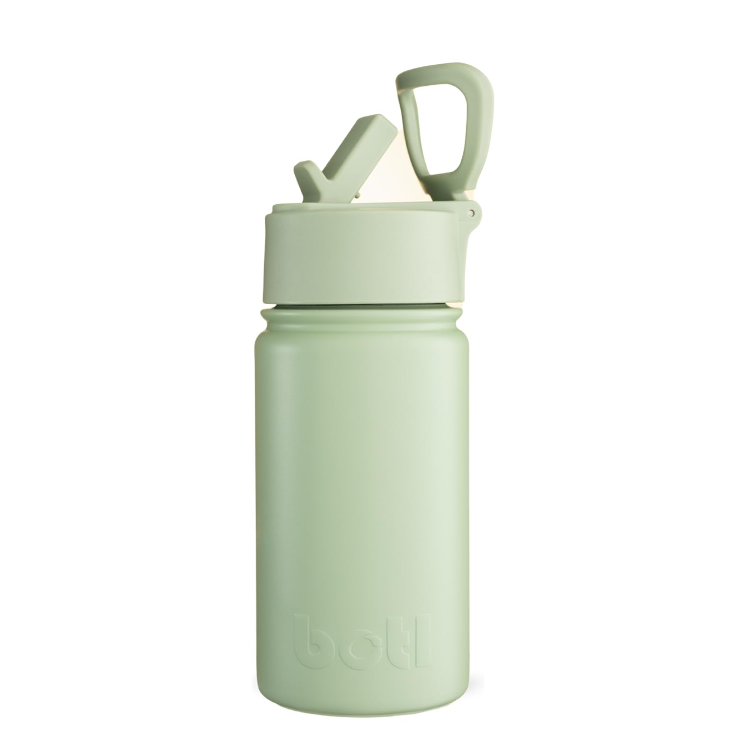 onegreenbottle 400ml Insulated Stainless Steel Water Bottle, Leakproof Vacuum Flask with Straw Lid & Carry Handle