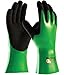 ATG 56-630/L Maxichem, Nylon/El Liner, Grn/Blk. Nitrile Blnd, Full Coat, 12 In. Green L