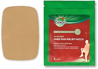 Zandu Ayurvedic Knee Pain Relief Patch (Pack of 5 Patches) - A Pain Relief Patch for Helping Reduce Joint & Muscular Pain | Provides Relief from Knee Pain Associated with Osteoarthritis & Back Pain