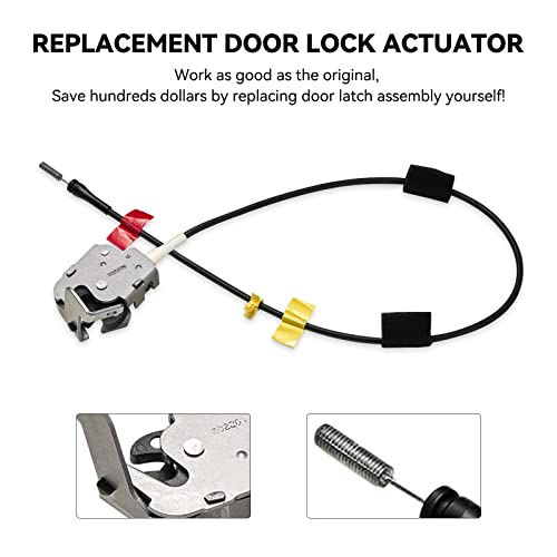 Image of SYERAL Door Latch Cable Passenger Side Rear Right 6L3Z-18264A26-A Compatible with Ford1997-2003 F-150,1997-1999 F-250 Extended Cab Rear Upper Door Latch Lock Cable Assembly
