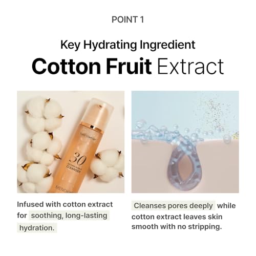 Image of MENOKIN Cotton Cloud Bubble Cleanser [Pore Clear] Green Clay, Low pH, Deep Pore Cleanser for Sensitive Skin, Hydrating & Non-Stripping, Gentle Face Wash, Foaming bubbles, Korean Skincare 5.07 fl oz