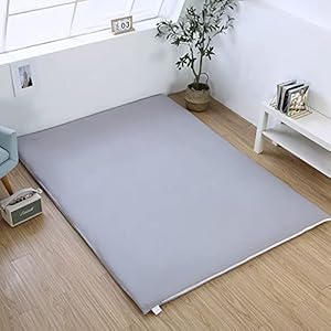 Futon-vloermatrashoes met ritssluiting, 100% katoenen hoes voor traditionele Japanse futonmatras, wasbare tatami-matbeschermhoes, matrasstofhoes geen matras,D,King(180x200cm)
