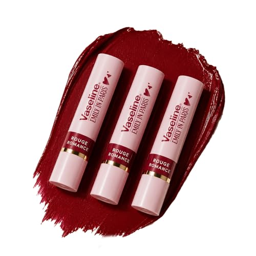 Image of Vaseline Rouge Romance Emily in Paris Limited Edition Red Tinted Lip Balm Stick 3g (Pack of 3)