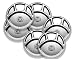 King International 100% Stainless Steel Four in one Dinner Plate Four sections divided plate Four section plate -Set of 6 Mess Trays Great for Camping, - 30 cm