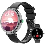 Azgqswr Reloj inteligente para mujer con contestar/hacer llamadas, HD de 1.25 pulgadas, resistente al agua con caras de bricolaje, reloj inteligente con seguimiento de actividad física con frecuencia
